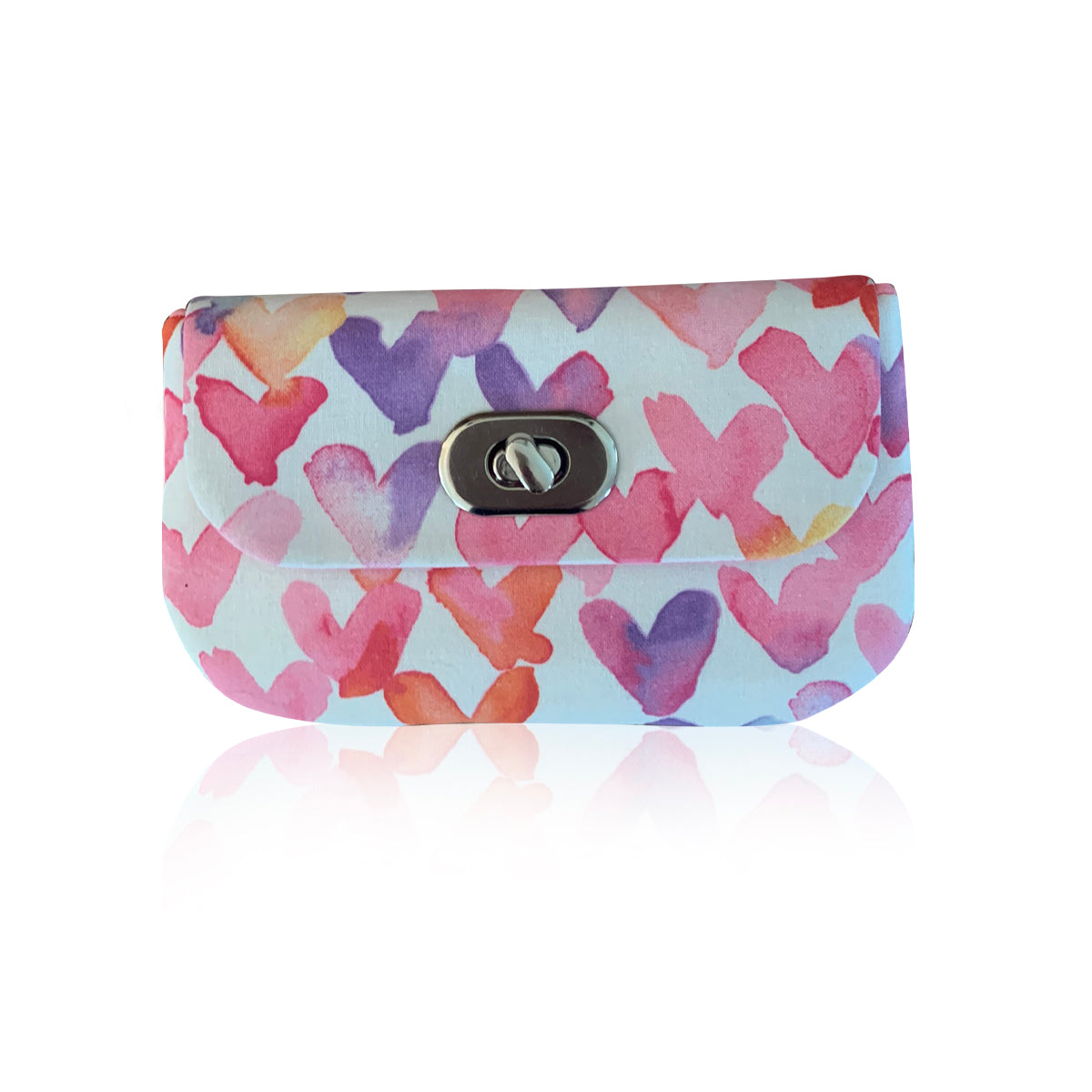 Twist Lock Clutch - Hearts